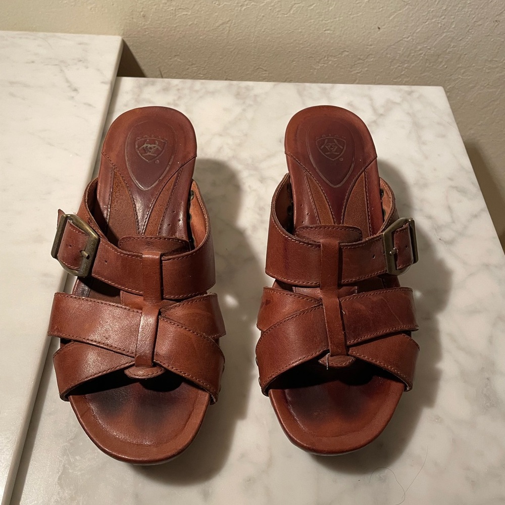 Ariat Brown Leather Sandals - Picture 5 of 11